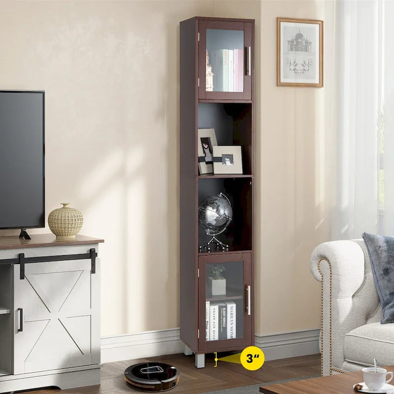 Costway 71  Tall Tower Bathroom Storage Cabinet Organizer Display - See Details
