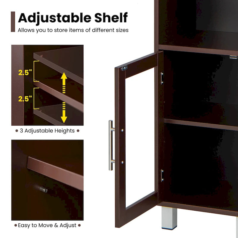 Costway 71  Tall Tower Bathroom Storage Cabinet Organizer Display - See Details