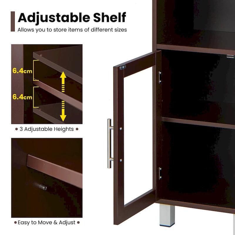 Costway 71  Tall Tower Bathroom Storage Cabinet Organizer Display - See Details