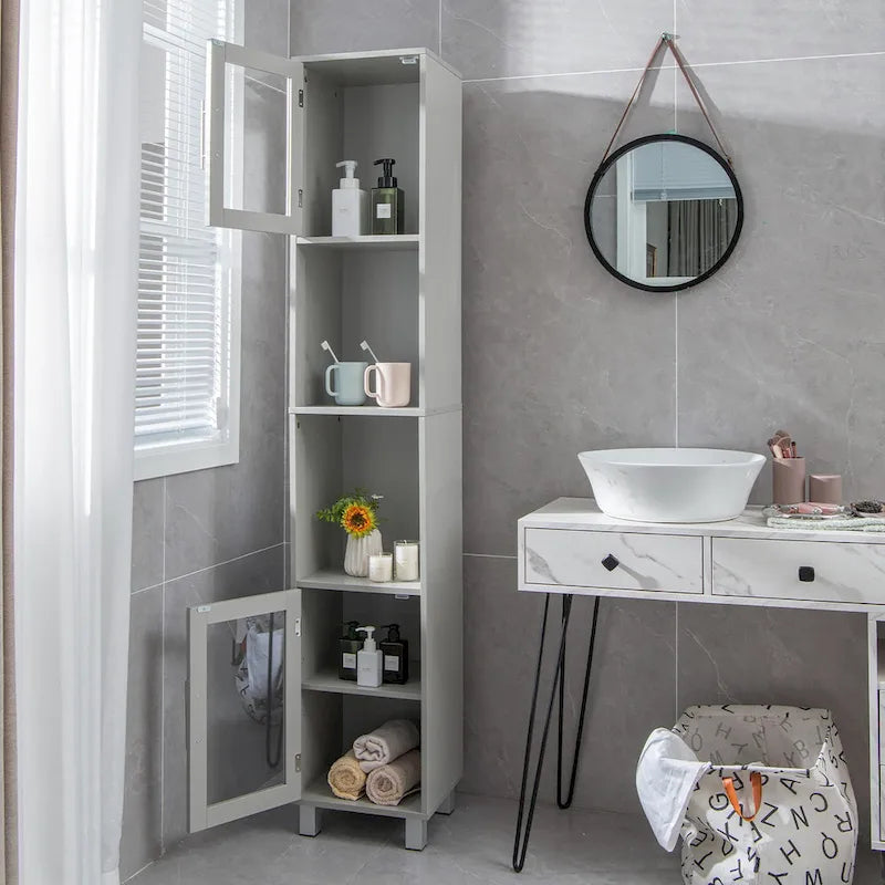 Costway 71  Tall Tower Bathroom Storage Cabinet Organizer Display - See Details