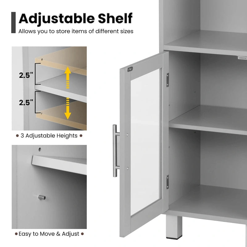 Costway 71  Tall Tower Bathroom Storage Cabinet Organizer Display - See Details