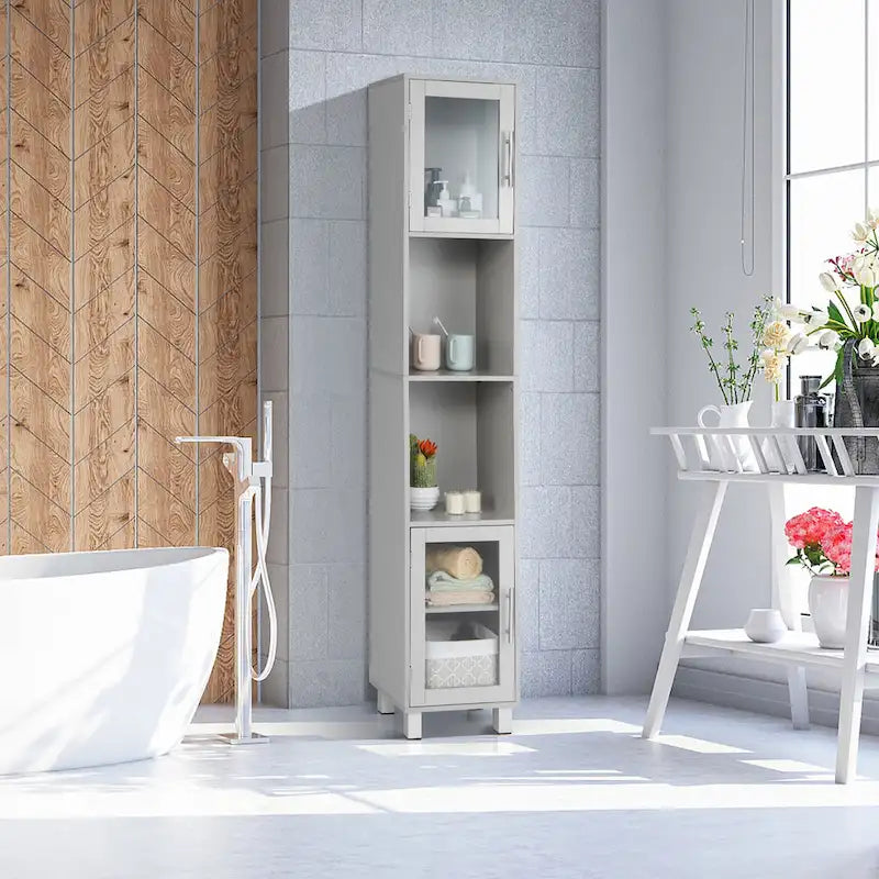 Costway 71  Tall Tower Bathroom Storage Cabinet Organizer Display - See Details