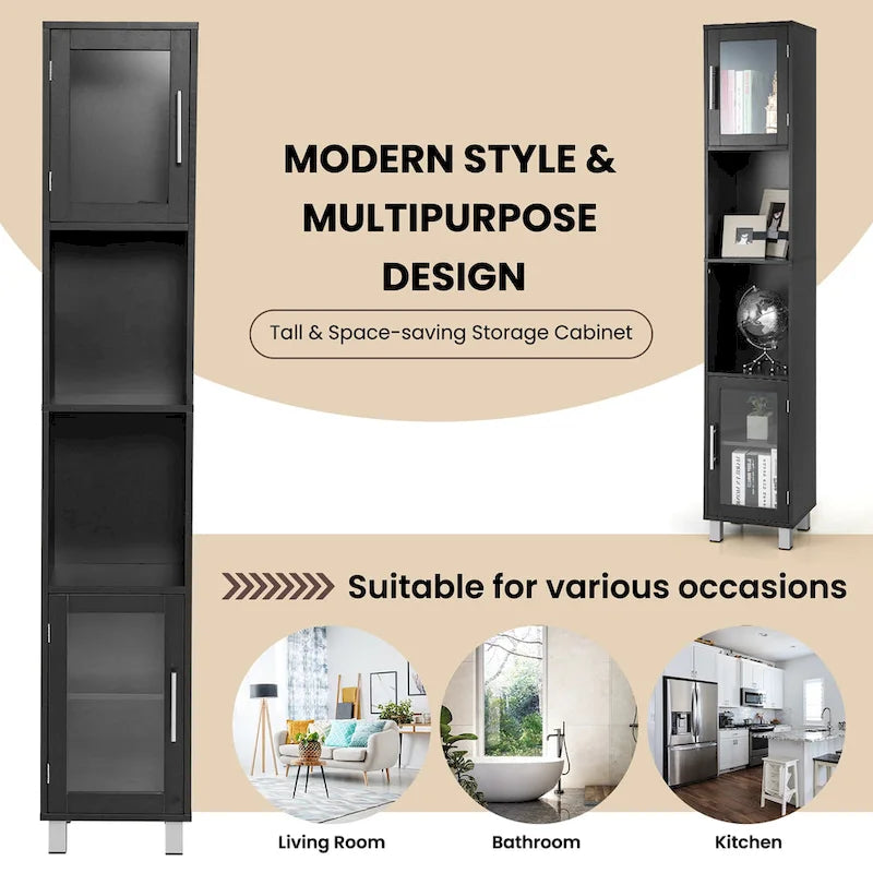 Costway 71  Tall Tower Bathroom Storage Cabinet Organizer Display - See Details