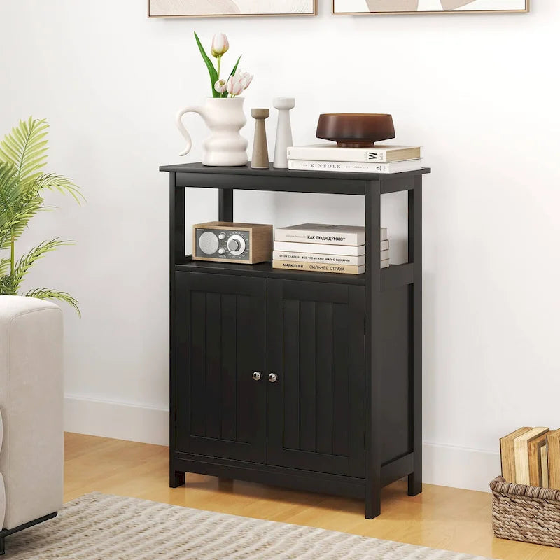 Costway Bathroom Floor Cabinet Freestanding Storage Organizer with 2 - See Details