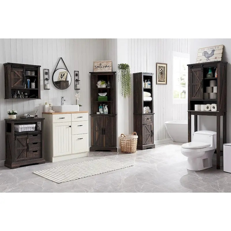 Farmhouse Corner Cabinet, 68 Tall Corner Cabinet, Corner Cabinet