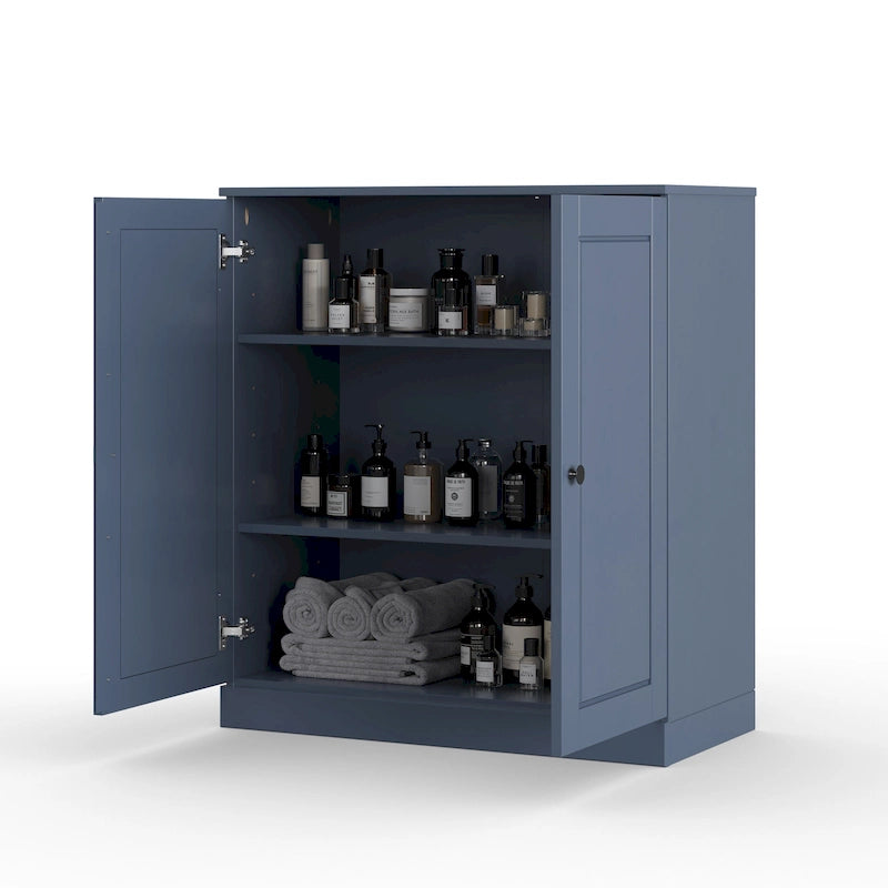 Meuble de salle de bain Palace Imports 100% bois massif 32 po avec portes pleines et étagères réglables