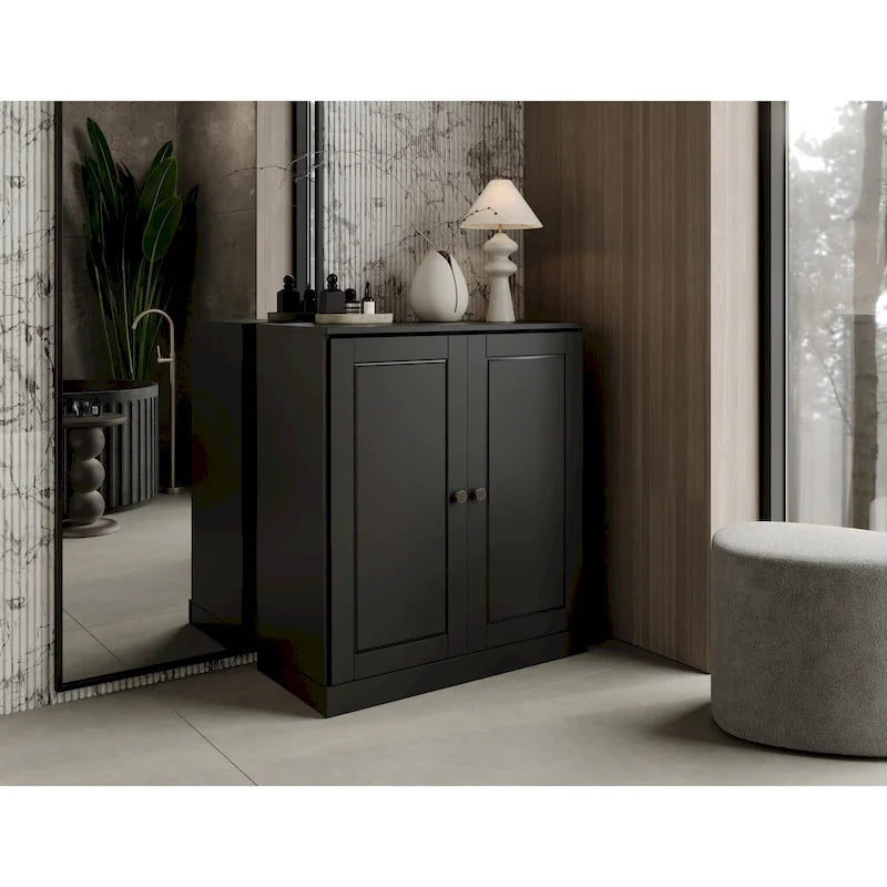 Meuble de salle de bain Palace Imports 100% bois massif 32 po avec portes pleines et étagères réglables