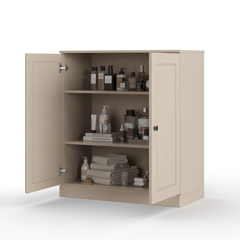 Meuble de salle de bain Palace Imports 100% bois massif 32 po avec portes pleines et étagères réglables