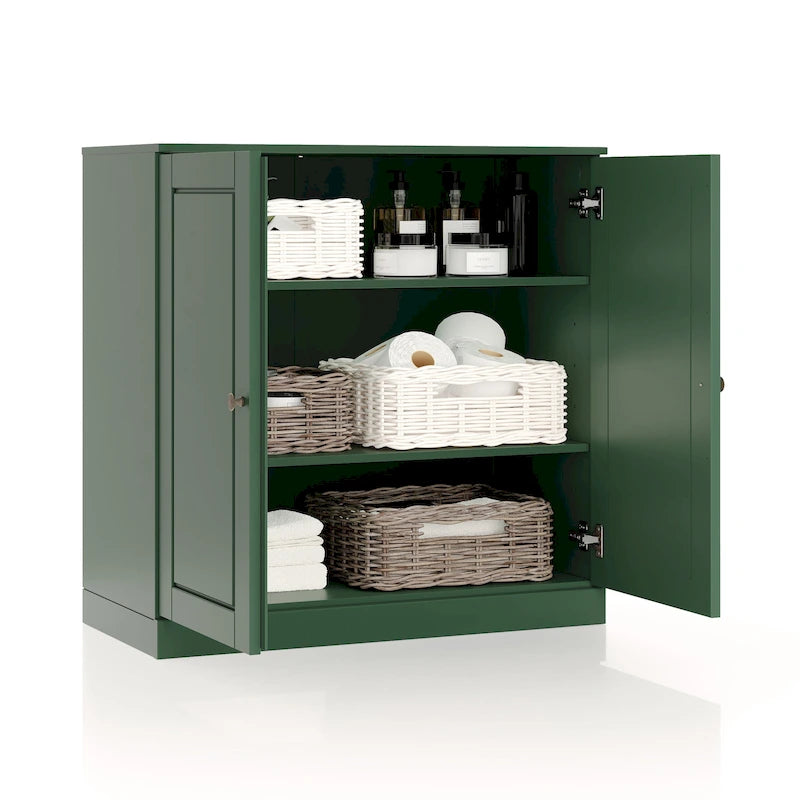 Meuble de salle de bain Palace Imports 100% bois massif 32 po avec portes pleines et étagères réglables