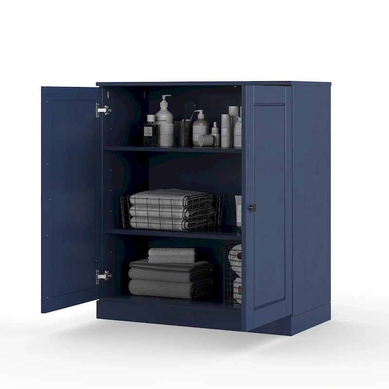 Meuble de salle de bain Palace Imports 100% bois massif 32 po avec portes pleines et étagères réglables