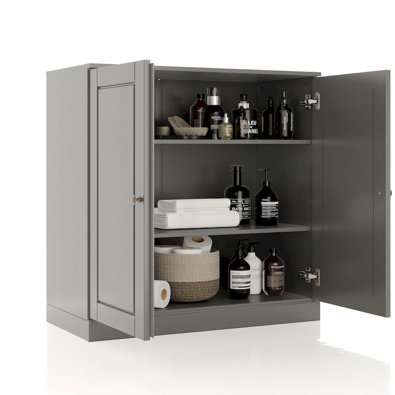 Meuble de salle de bain Palace Imports 100% bois massif 32 po avec portes pleines et étagères réglables