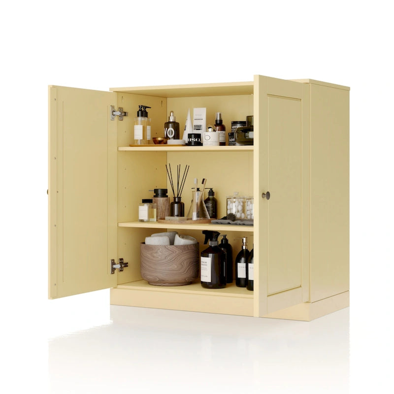 Meuble de salle de bain Palace Imports 100% bois massif 32 po avec portes pleines et étagères réglables
