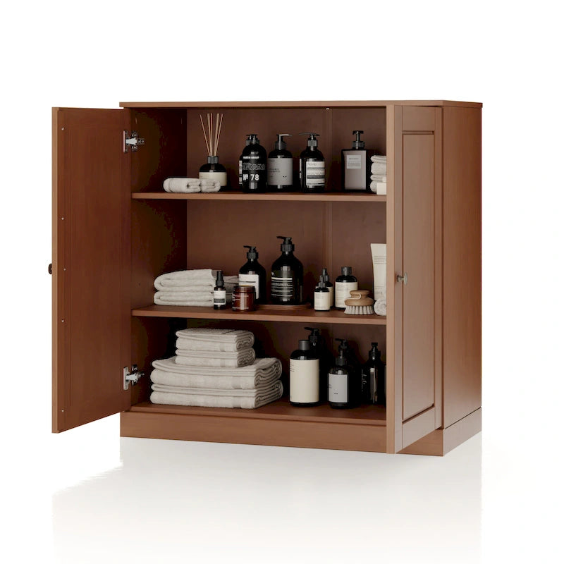 Meuble de salle de bain Palace Imports 100% bois massif 32 po avec portes pleines et étagères réglables