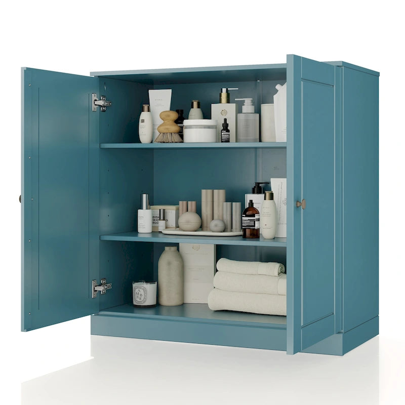 Meuble de salle de bain Palace Imports 100% bois massif 32 po avec portes pleines et étagères réglables
