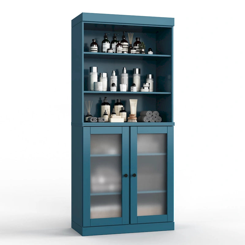 100% Solid Wood 32  Bathroom Cabinet with Optional Doors by Palace Imports