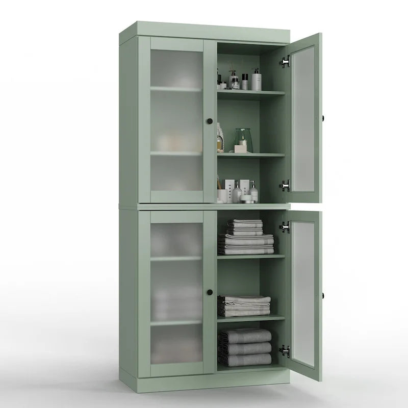 100% Solid Wood 32  Bathroom Cabinet with Optional Doors by Palace Imports