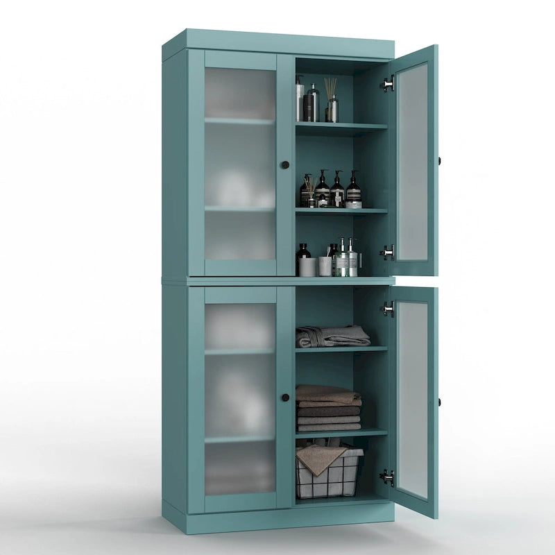 100% Solid Wood 32  Bathroom Cabinet with Optional Doors by Palace Imports
