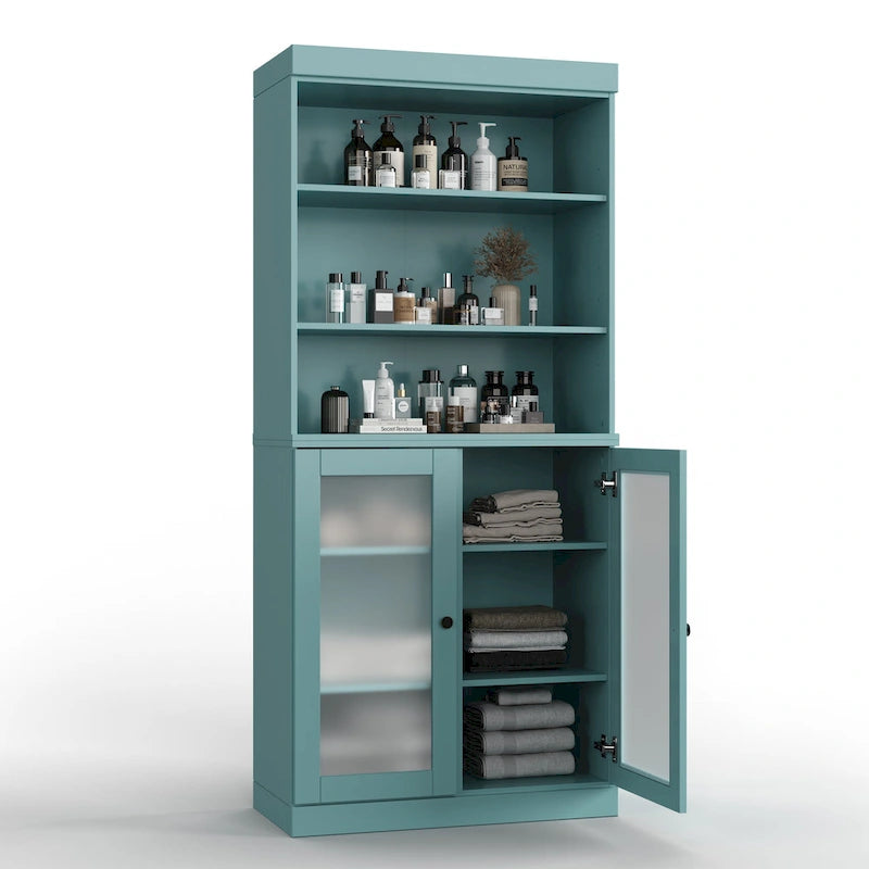 100% Solid Wood 32  Bathroom Cabinet with Optional Doors by Palace Imports