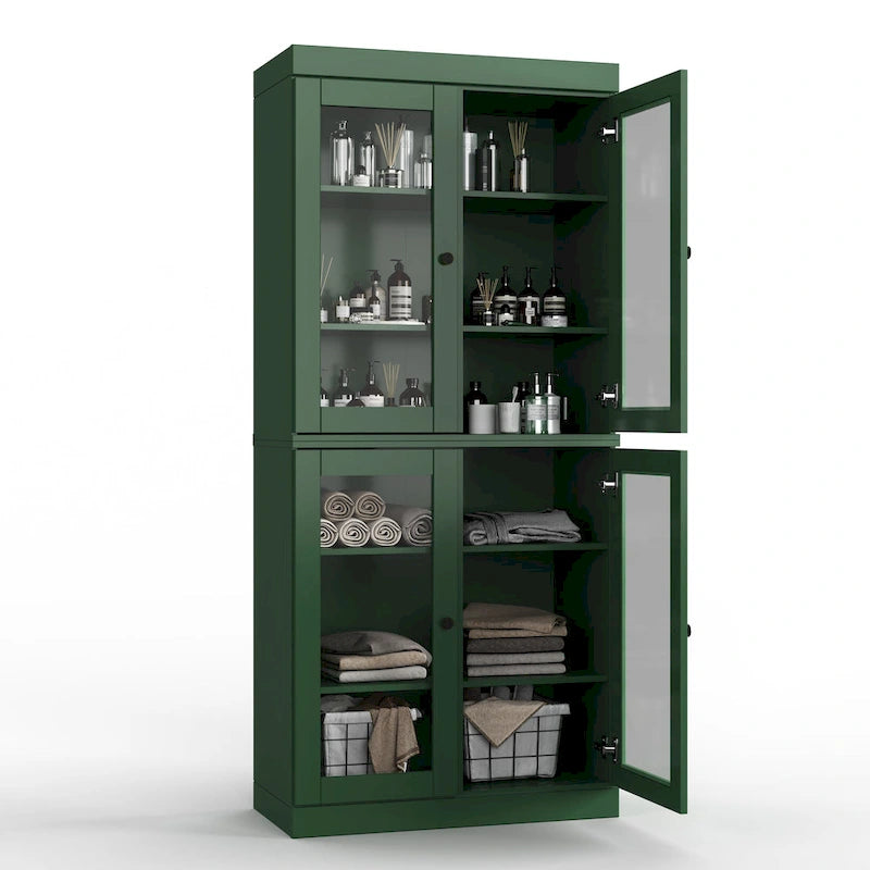 100% Solid Wood 32  Bathroom Cabinet with Optional Doors by Palace Imports