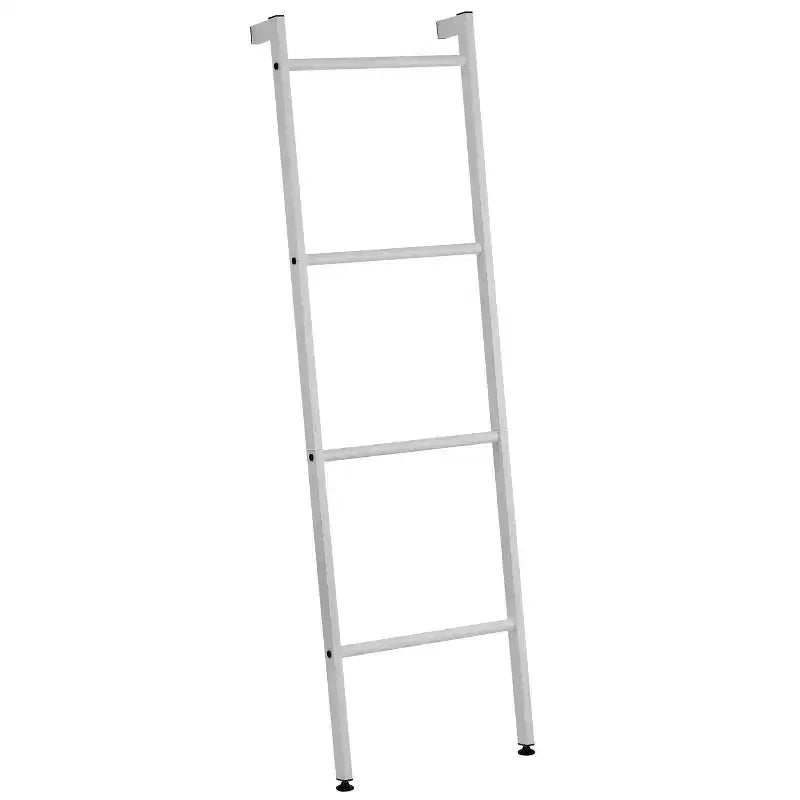 mDesign Metal Blanket & Towel Wall Ladder Rack for Bedroom/Bathroom, Light Gray