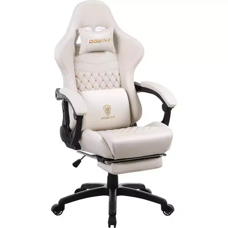 Chaise de jeu réglable avec support lombaire massant et repose-pieds rétractable - Dowinx