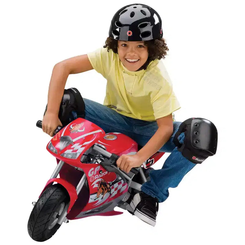 Mini-moto électrique tout-terrain Razor 24 V, 1 vitesse, avec pneus pneumatiques de 10 pouces, vitesse jusqu'à 24 km/h, pour 13 ans et plus, lot de 2, rouge