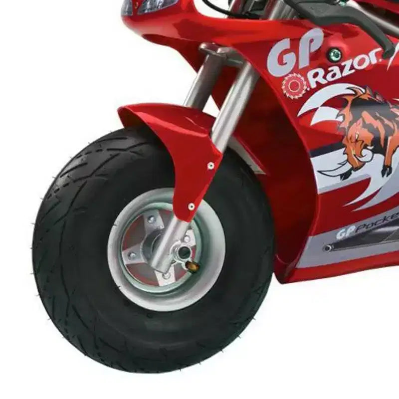 Mini-moto électrique tout-terrain Razor 24 V, 1 vitesse, avec pneus pneumatiques de 10 pouces, vitesse jusqu'à 24 km/h, pour 13 ans et plus, lot de 2, rouge