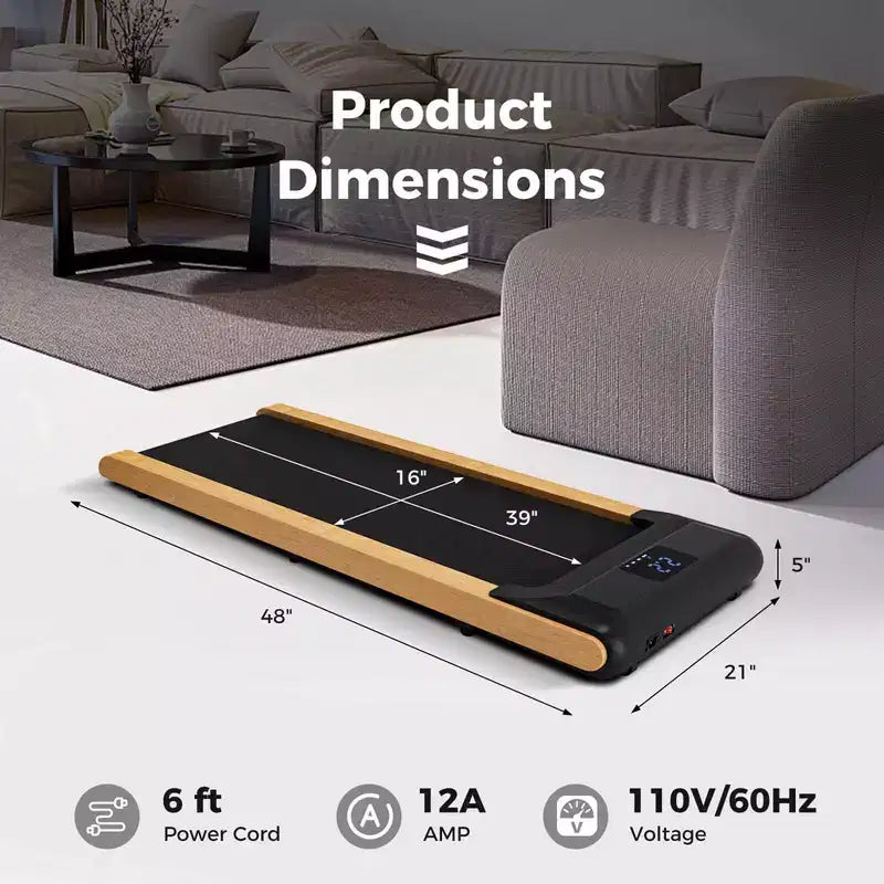 Tapis de marche 3-en-1 Costway sous le bureau avec télécommande, application intelligente et écran LED