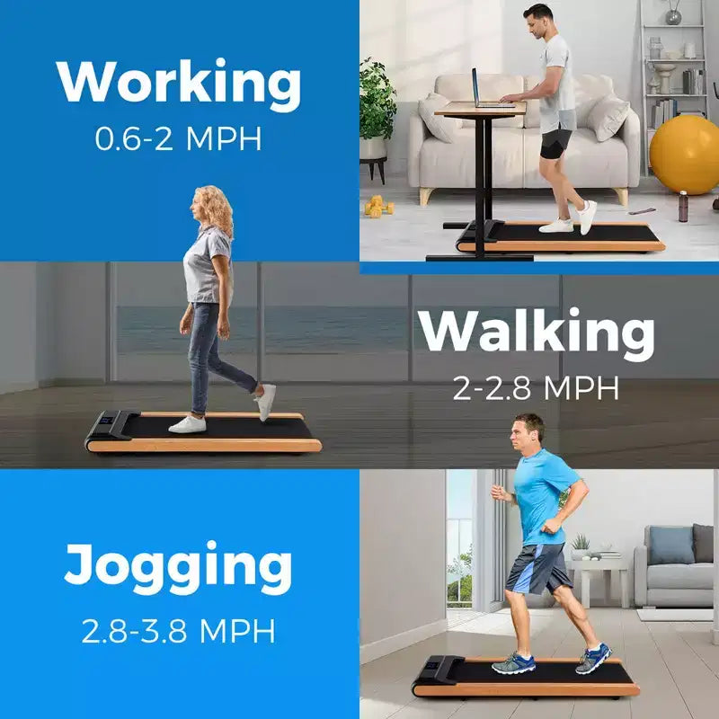 Tapis de marche 3-en-1 Costway sous le bureau avec télécommande, application intelligente et écran LED