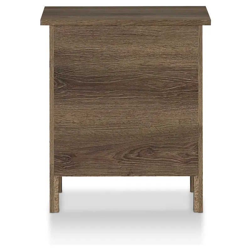 Table de chevet Mulgrew en bois d'ingénierie noyer rustique vieilli à 3 tiroirs par Carbon Loft