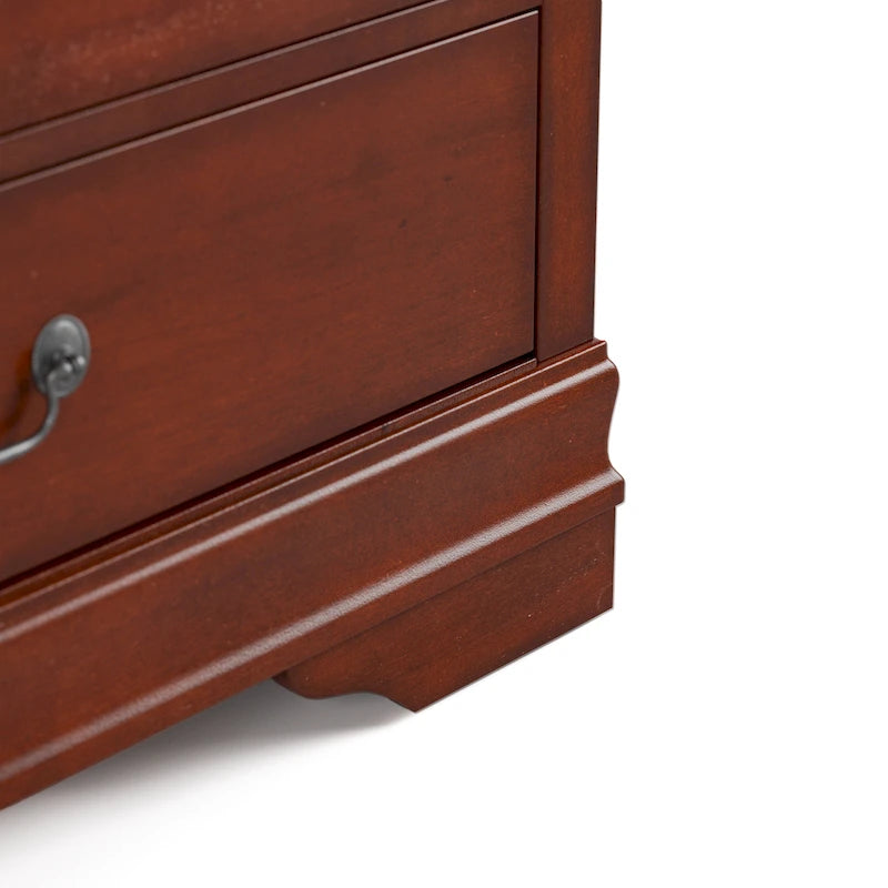 Commode Devi de style traditionnel en bois massif à 6 tiroirs de Furniture of America