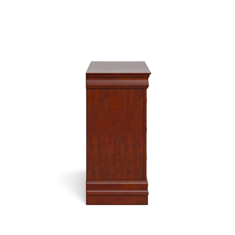 Commode Devi de style traditionnel en bois massif à 6 tiroirs de Furniture of America