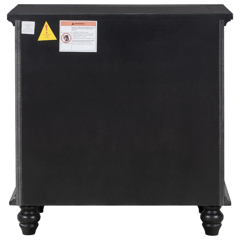 Meuble de rangement en bois à 3 tiroirs avec tablette coulissante - 16,90 x 28,00 x 28,10