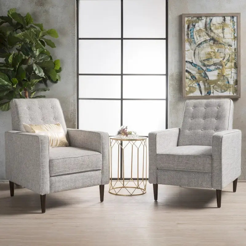 Fauteuil inclinable capitonné Mervynn (ensemble de 2) par Christopher Knight Home