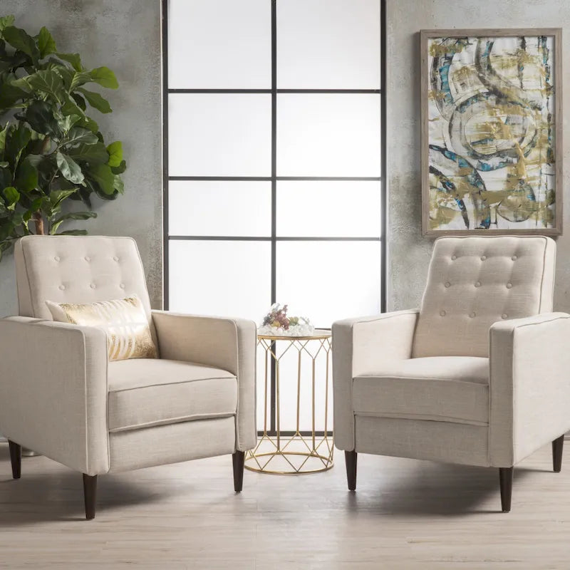 Fauteuil inclinable capitonné Mervynn (ensemble de 2) par Christopher Knight Home
