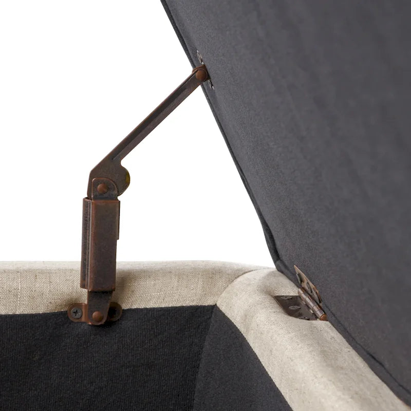 Banc de rangement ottoman en tissu touffeté Mission par Christopher Knight Home