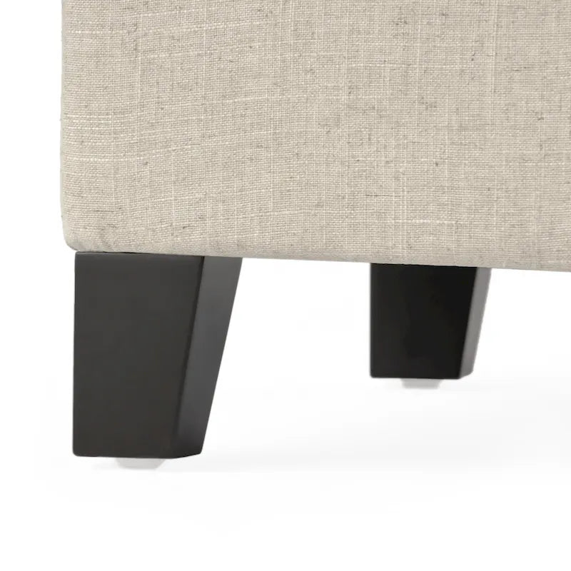 Banc de rangement ottoman en tissu touffeté Mission par Christopher Knight Home