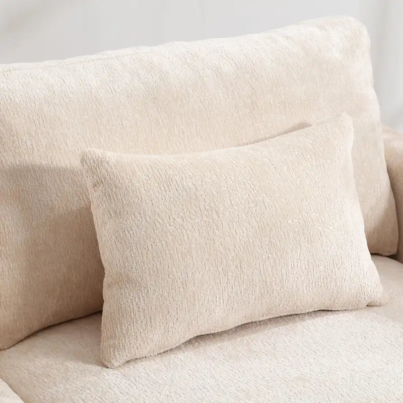Causeuse moderne en tissu chenille - 62,68 x 68,90 x 31,89
