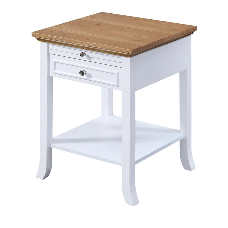 Table d'appoint Logan American Heritage 1 tiroir avec tablette coulissante de Convenience Concepts