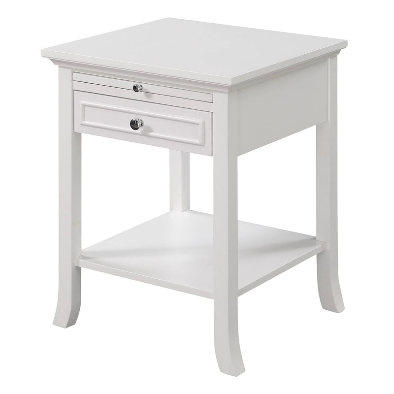 Table d'appoint Logan American Heritage 1 tiroir avec tablette coulissante de Convenience Concepts