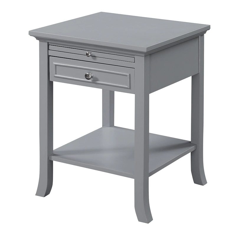Table d'appoint Logan American Heritage 1 tiroir avec tablette coulissante de Convenience Concepts