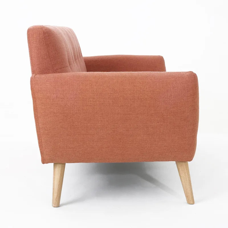 Canapé en tissu touffeté de style moderne du milieu du siècle Josephine par Christopher Knight Home