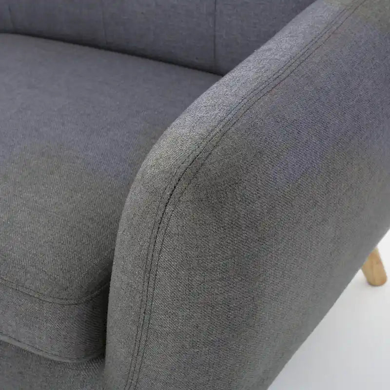 Canapé en tissu touffeté de style moderne du milieu du siècle Josephine par Christopher Knight Home
