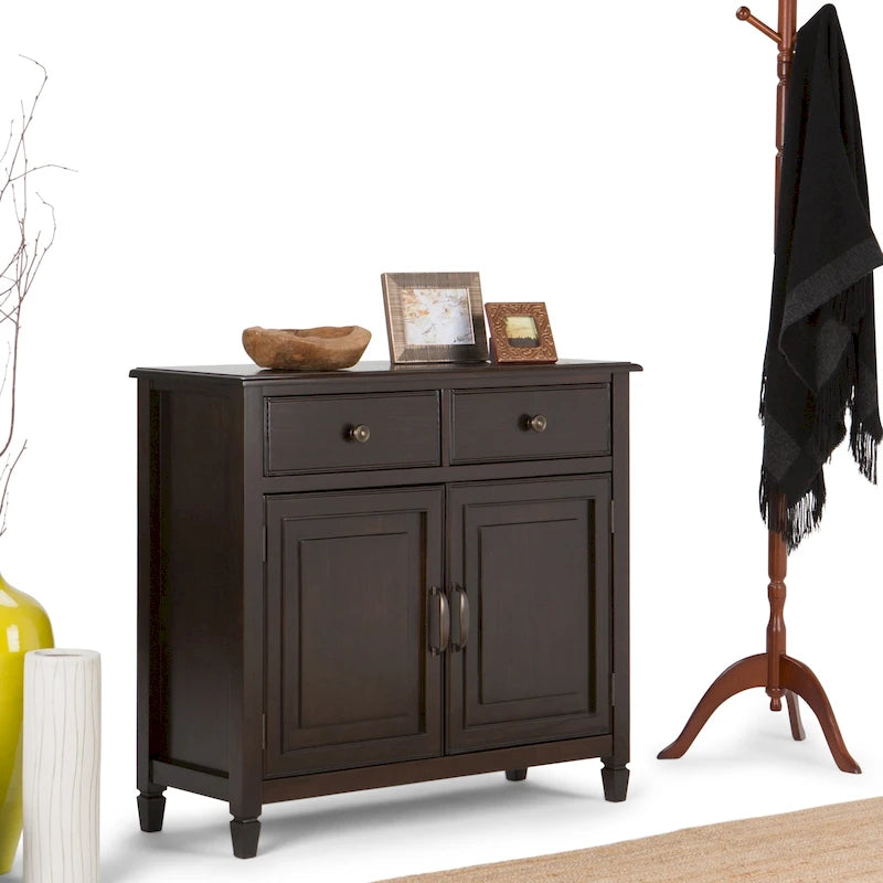 WYNDENHALL Hampshire Armoire de rangement traditionnelle en bois massif de 40 po de largeur pour entrée - 40 larg. x 15 prof. x 36 haut.