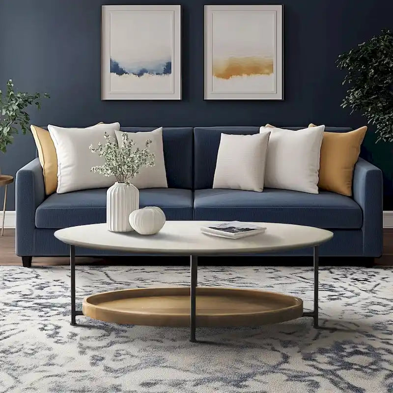 Table basse Madison Park Beaumont blanche/naturelle
