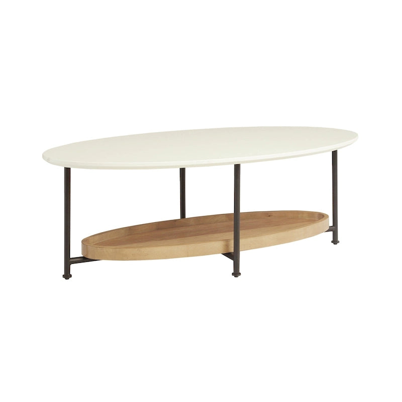 Table basse Madison Park Beaumont blanche/naturelle