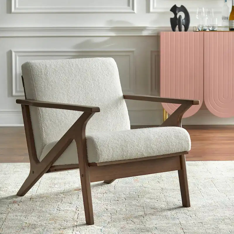 Chaise en bois de style moderne du milieu du siècle Bianca, par Simple Living