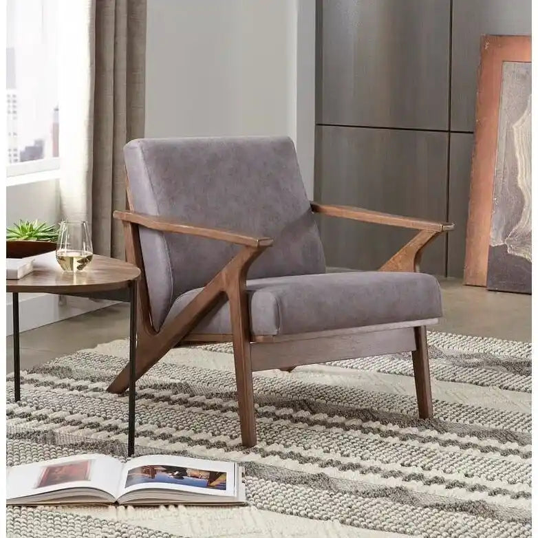 Chaise en bois de style moderne du milieu du siècle Bianca, par Simple Living