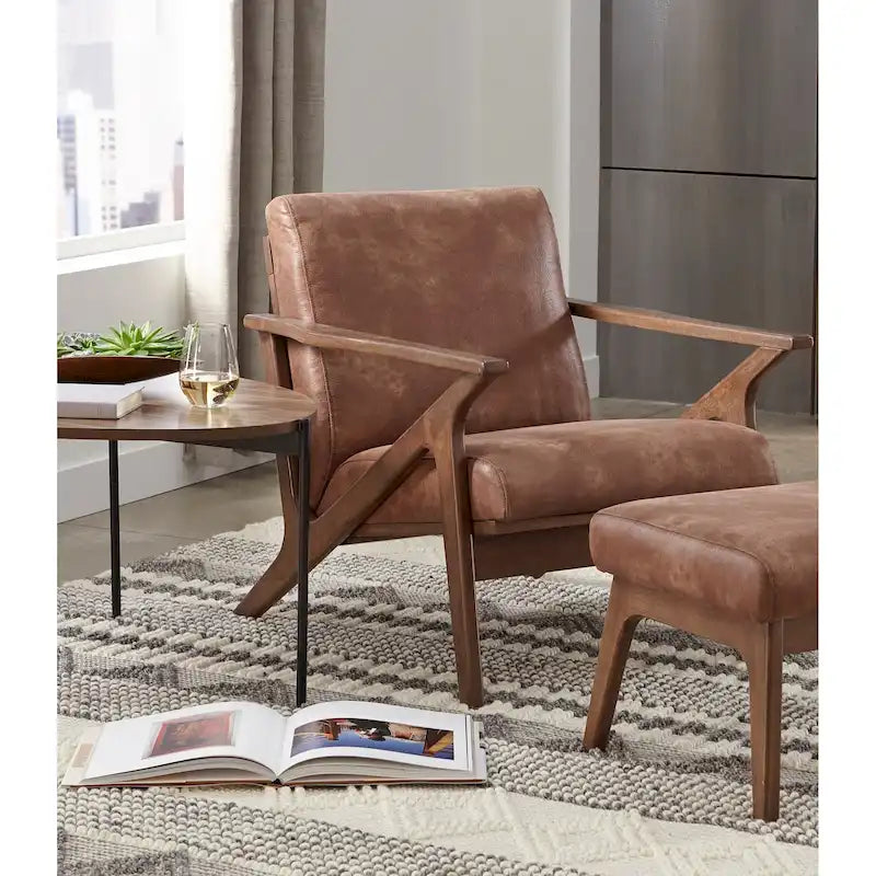 Chaise en bois de style moderne du milieu du siècle Bianca, par Simple Living