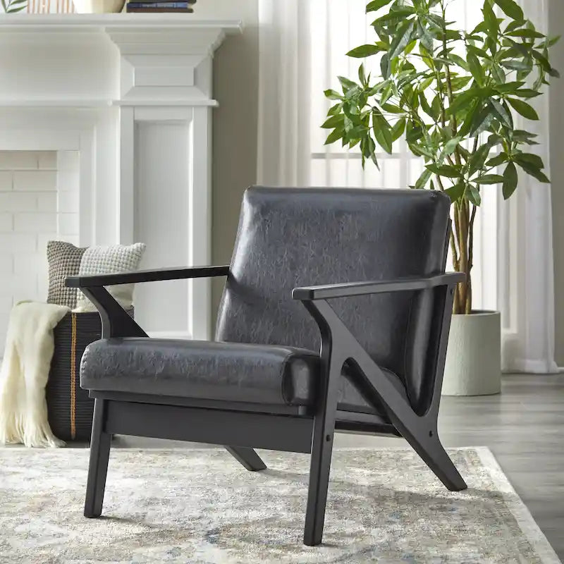 Chaise en bois de style moderne du milieu du siècle Bianca, par Simple Living